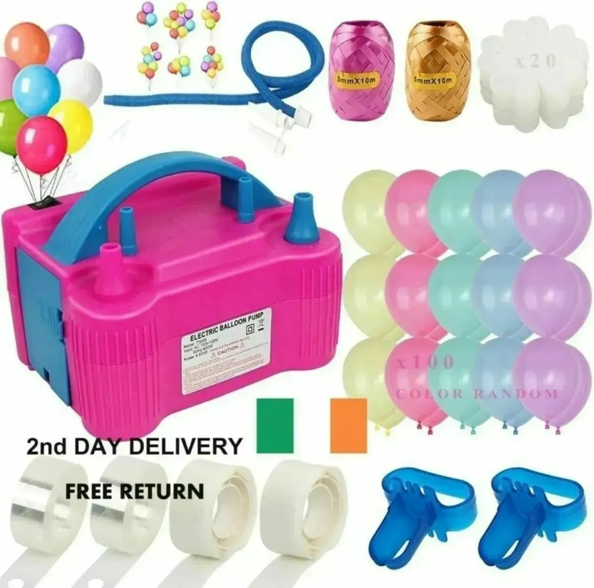 Fast Inflation: Electric Balloon Pump with Nozzle - Image 1