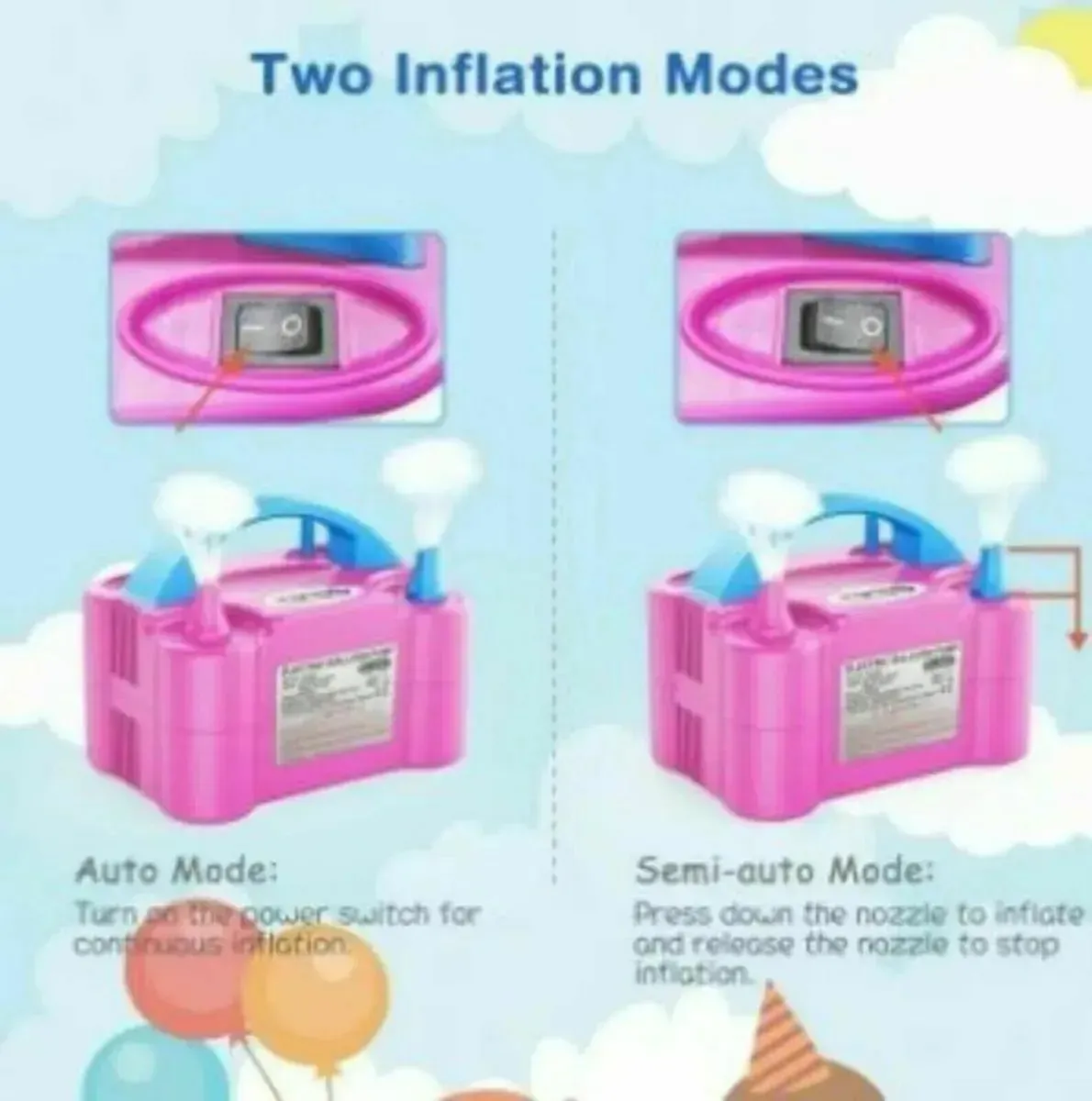 Fast Inflation: Electric Balloon Pump with Nozzle - Image 3