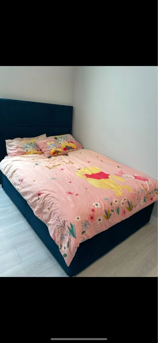 Navy double bed & Matress