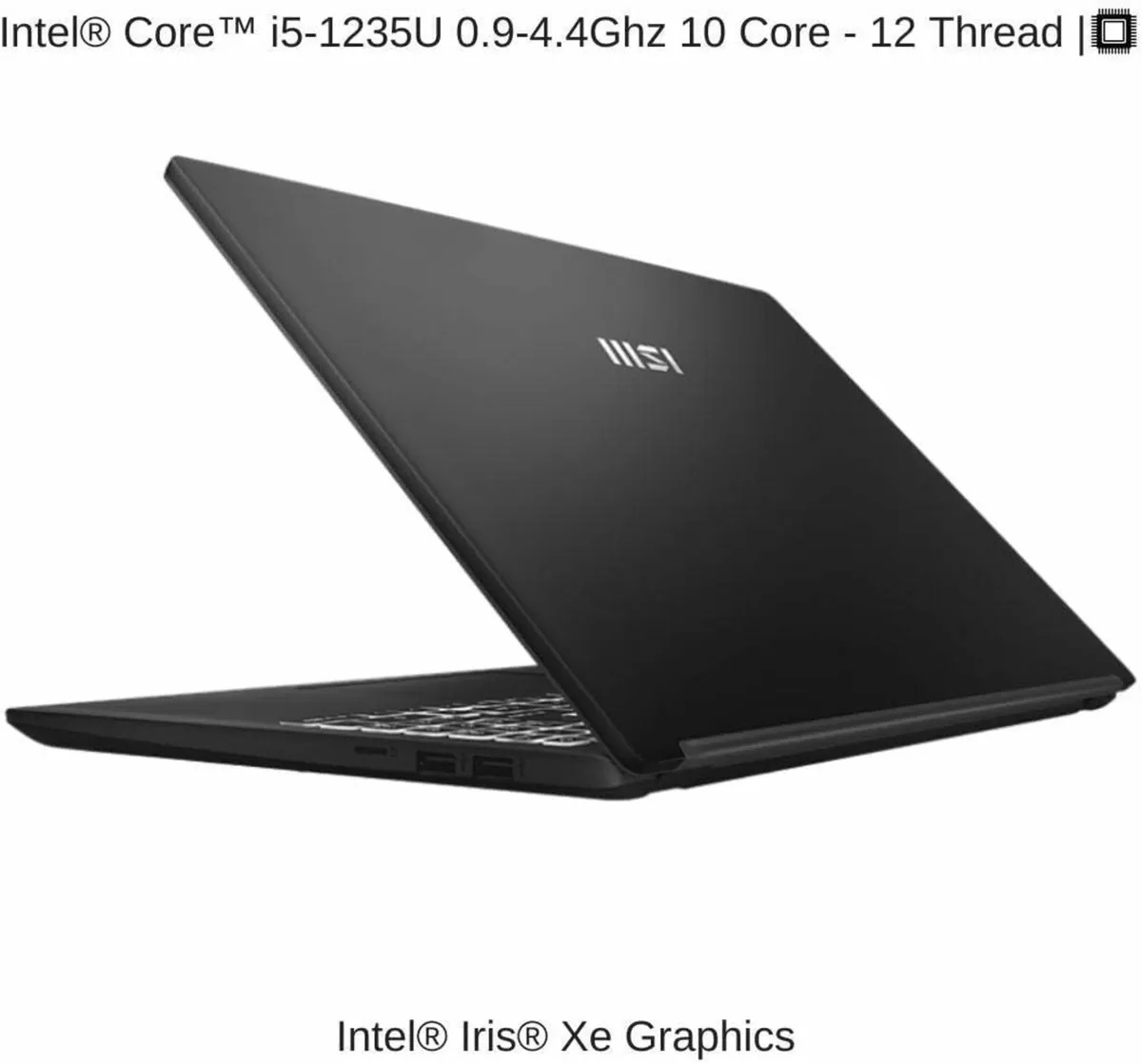 Msi Modern 15" Win 11 i7 12 Gen 10 Core 8GB 512GB - Image 3
