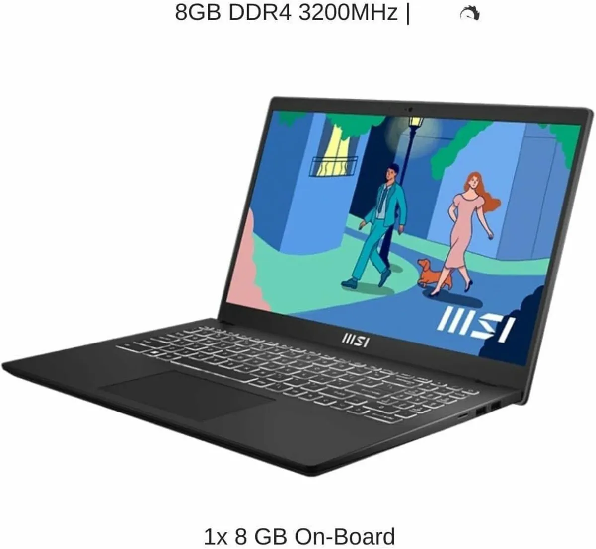 Msi Modern 15" Win 11 i7 12 Gen 10 Core 8GB 512GB - Image 4