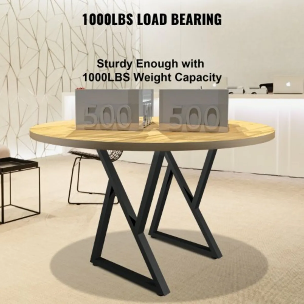 Z Shape Metal Table Legs Dining Table Legs 28"x18" - Image 4