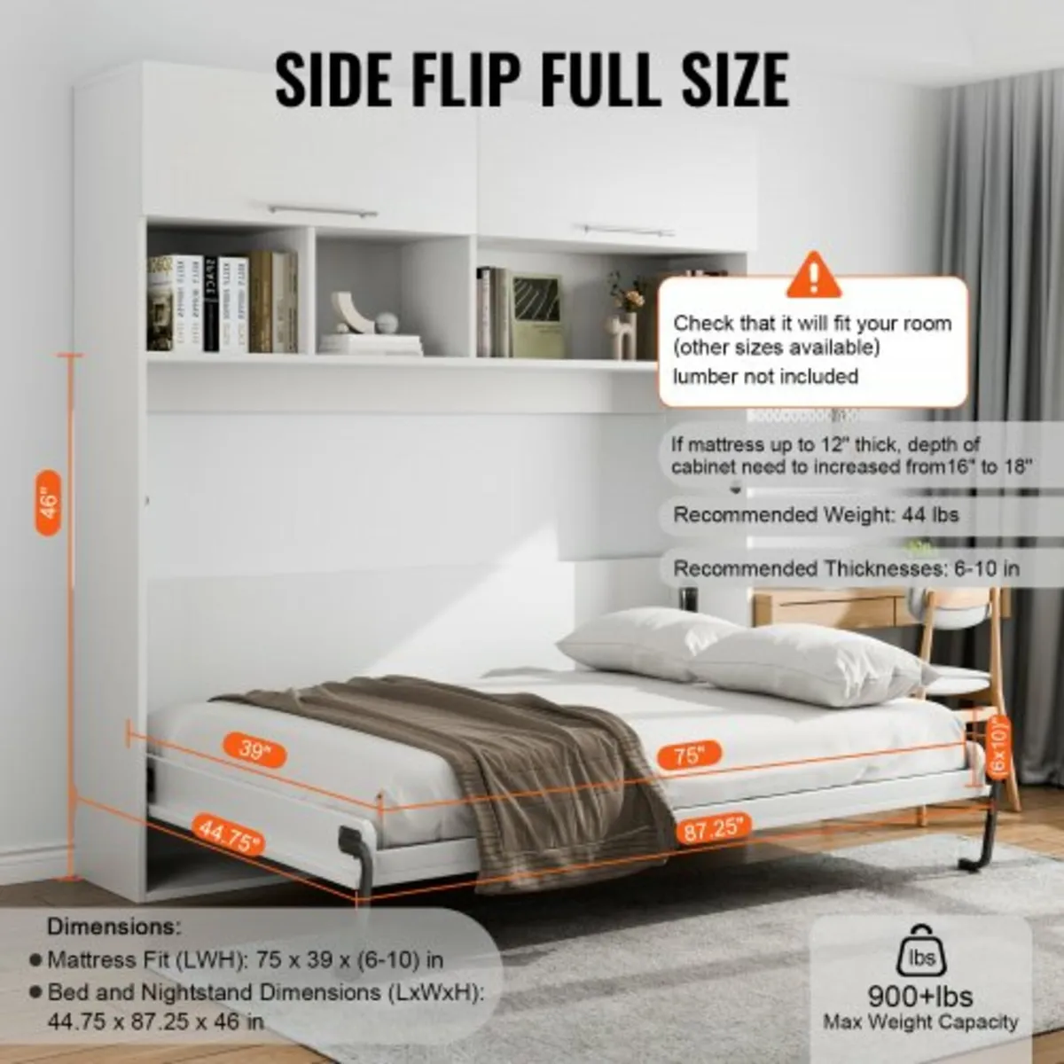 Murphy Bed Kit Twin Deluxe DIY Wall Bed Mechanical - Image 2
