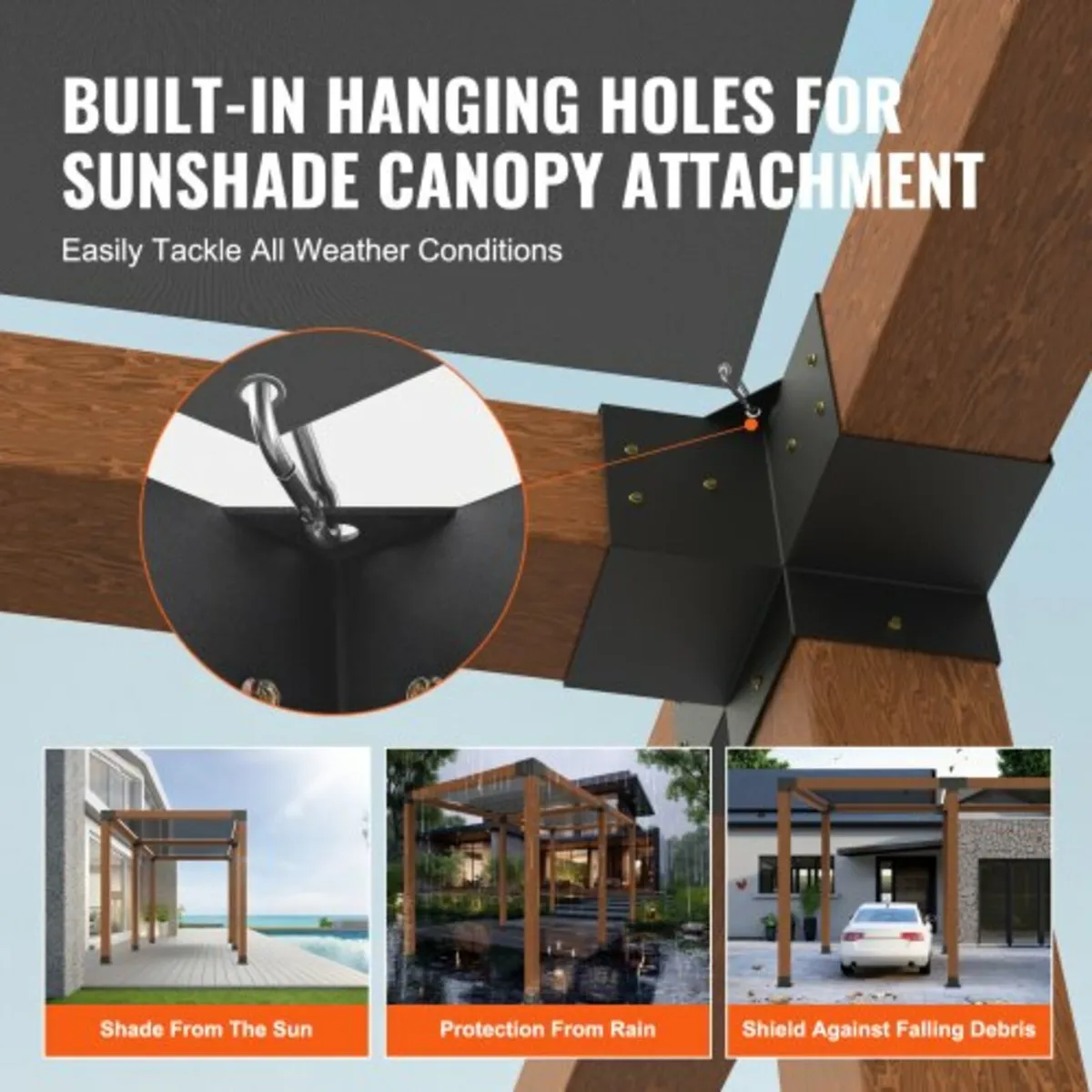 Pergola Bracket Kit 6''x6'',, Inner Size 5.6"x5.6 - Image 2