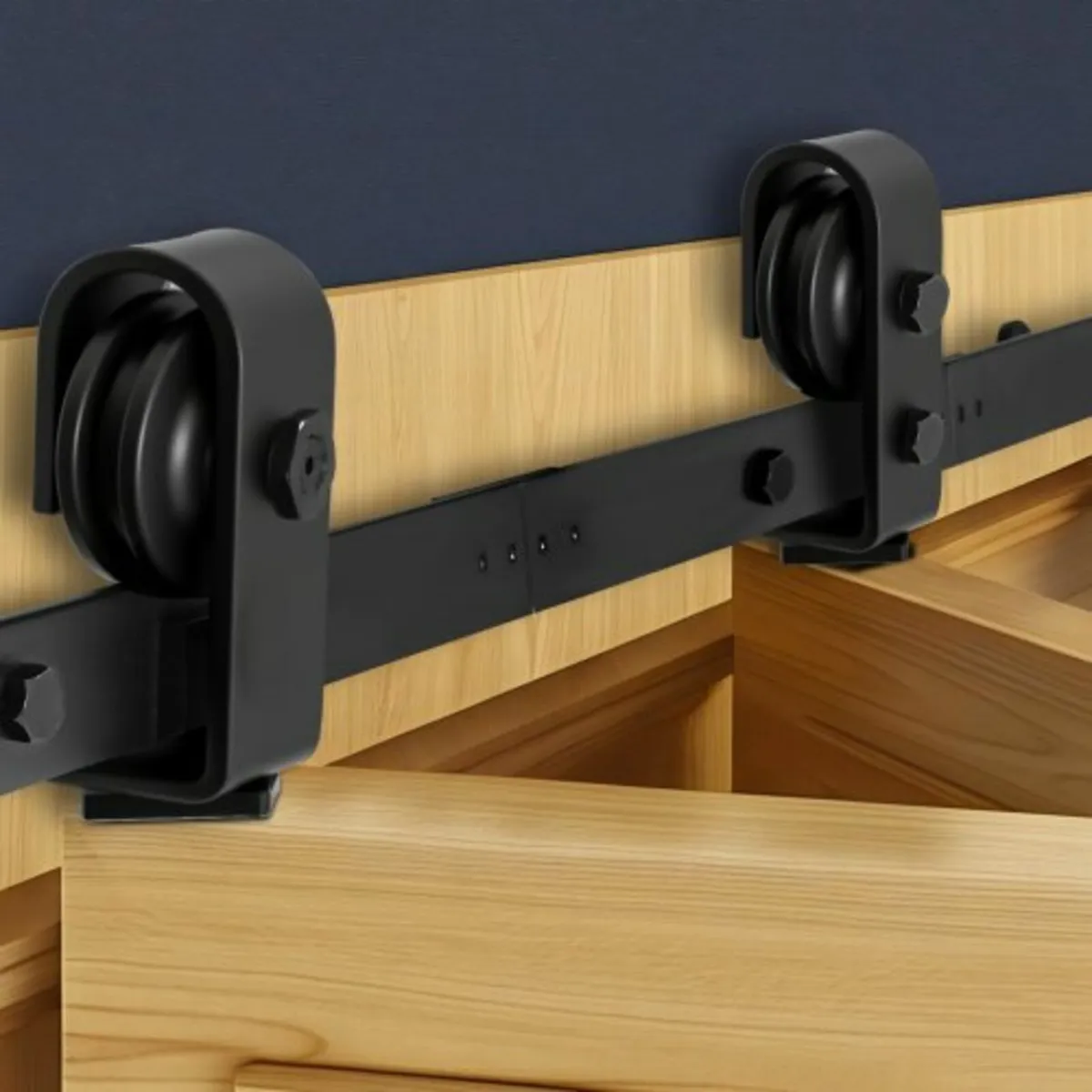 Bi-Folding Sliding Barn Door Hardware Track Kit 36 - Image 1