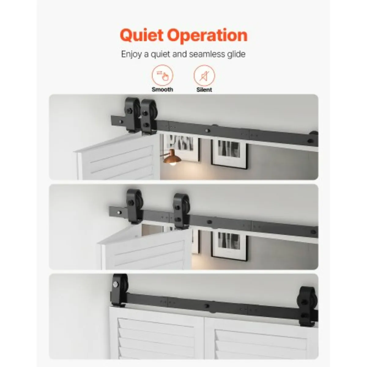 Bi-Folding Sliding Barn Door Hardware Track Kit 36 - Image 4