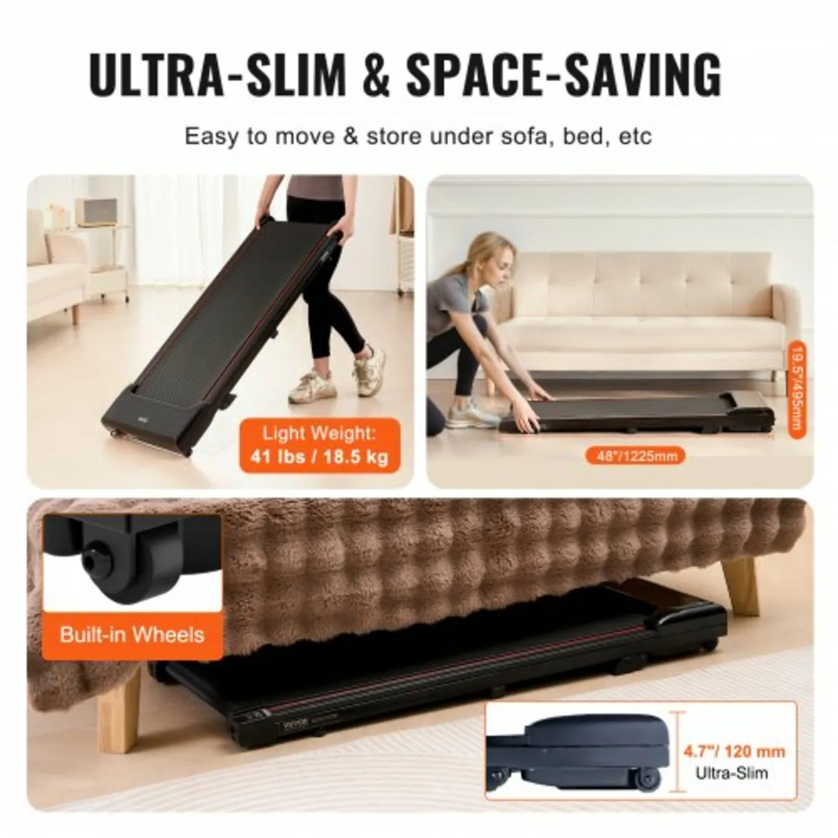 Walking Pad Under Desk Incline Treadmill for Home - Image 2