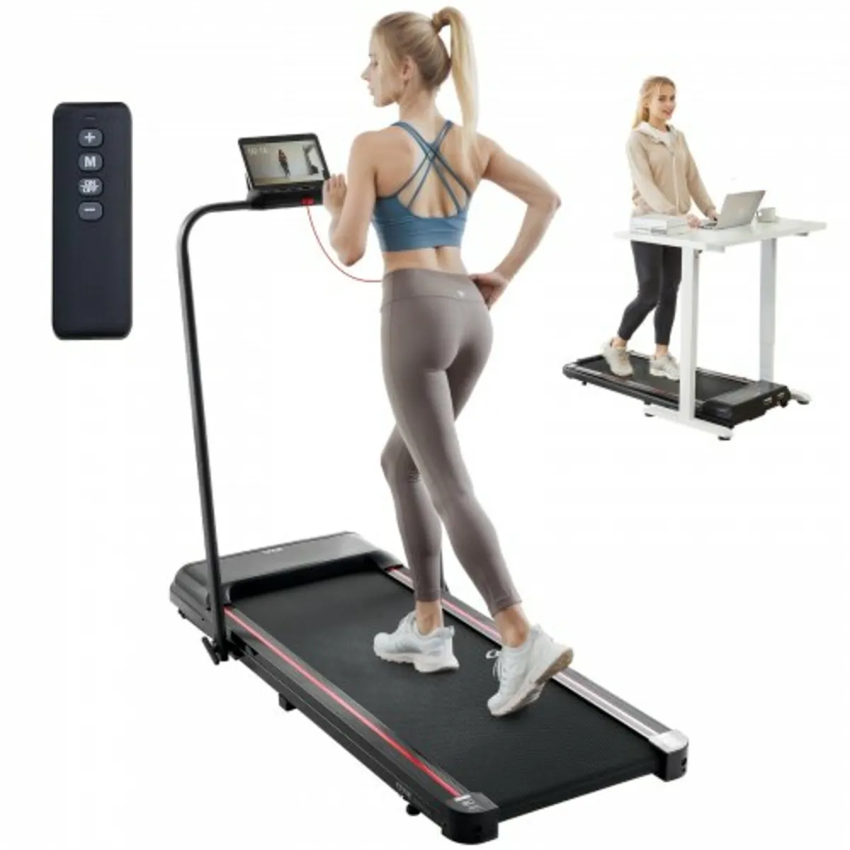 Walking Pad Under Desk Treadmill with Handle Bar f - Image 1