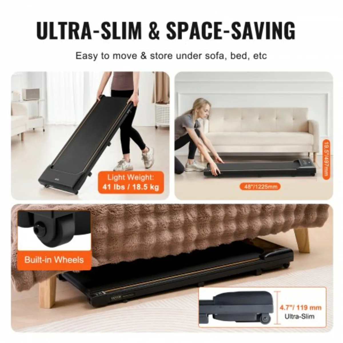 Walking Pad Under Desk Treadmill for Home Office W - Image 3