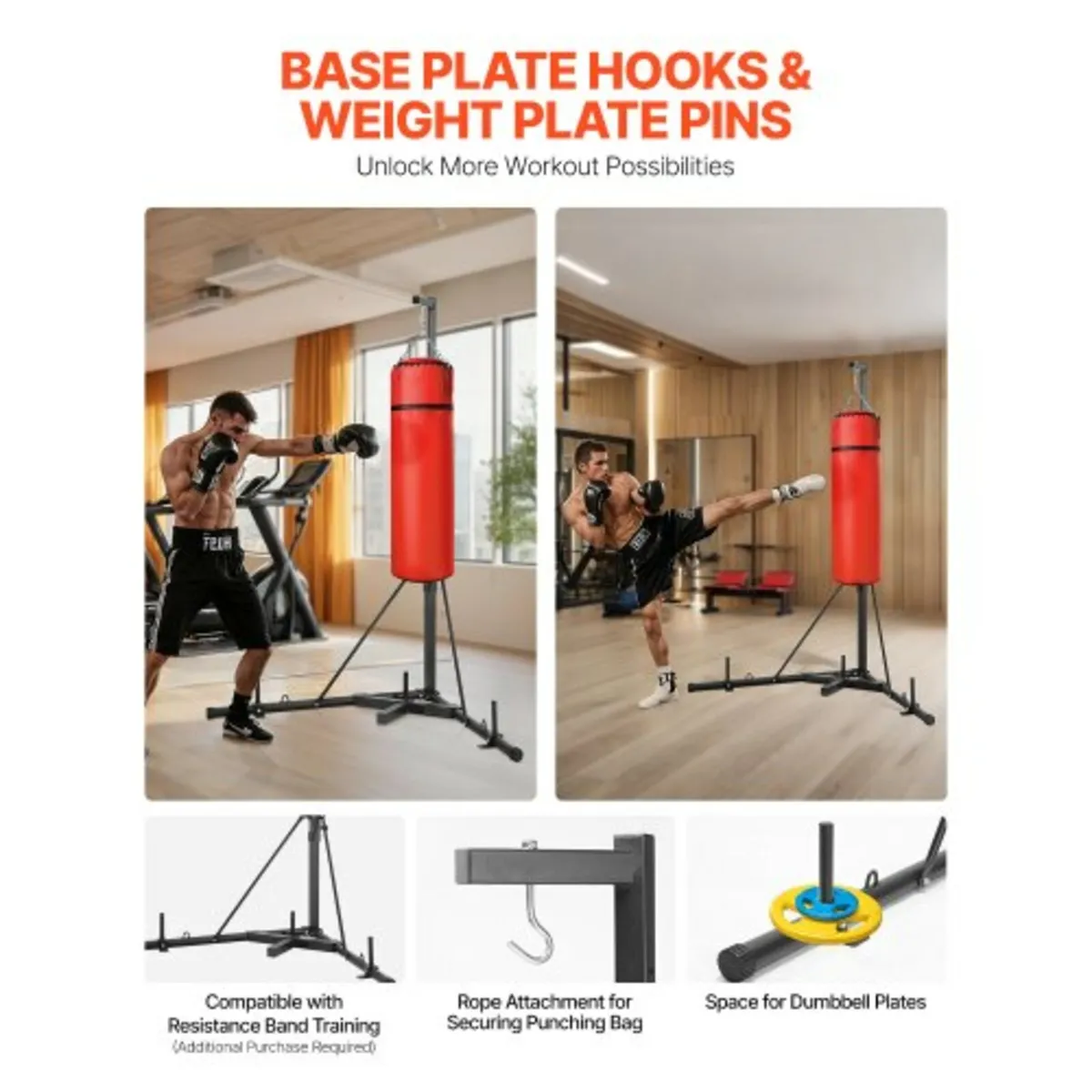 Heavy Duty Punching Bag Frame Boxing Fitness Stand - Image 4