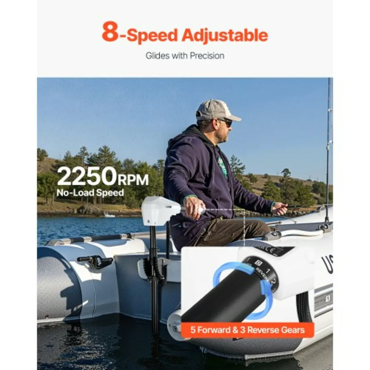 86lb 24V Thrust Electric Trolling Motor Saltwater - Image 2