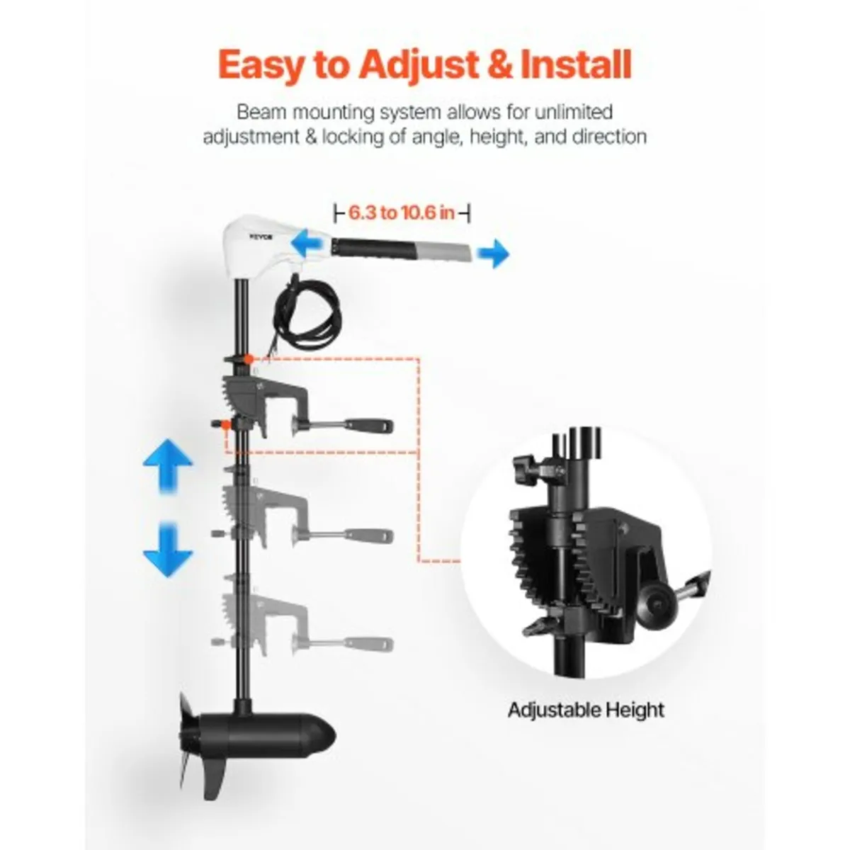 86lb 24V Thrust Electric Trolling Motor Saltwater - Image 4