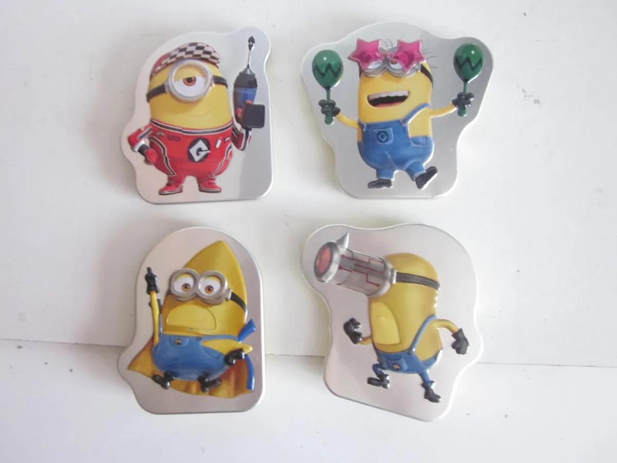 Minions Mc Donalds Tin Box  2024 Happy Meal X4 - Image 1