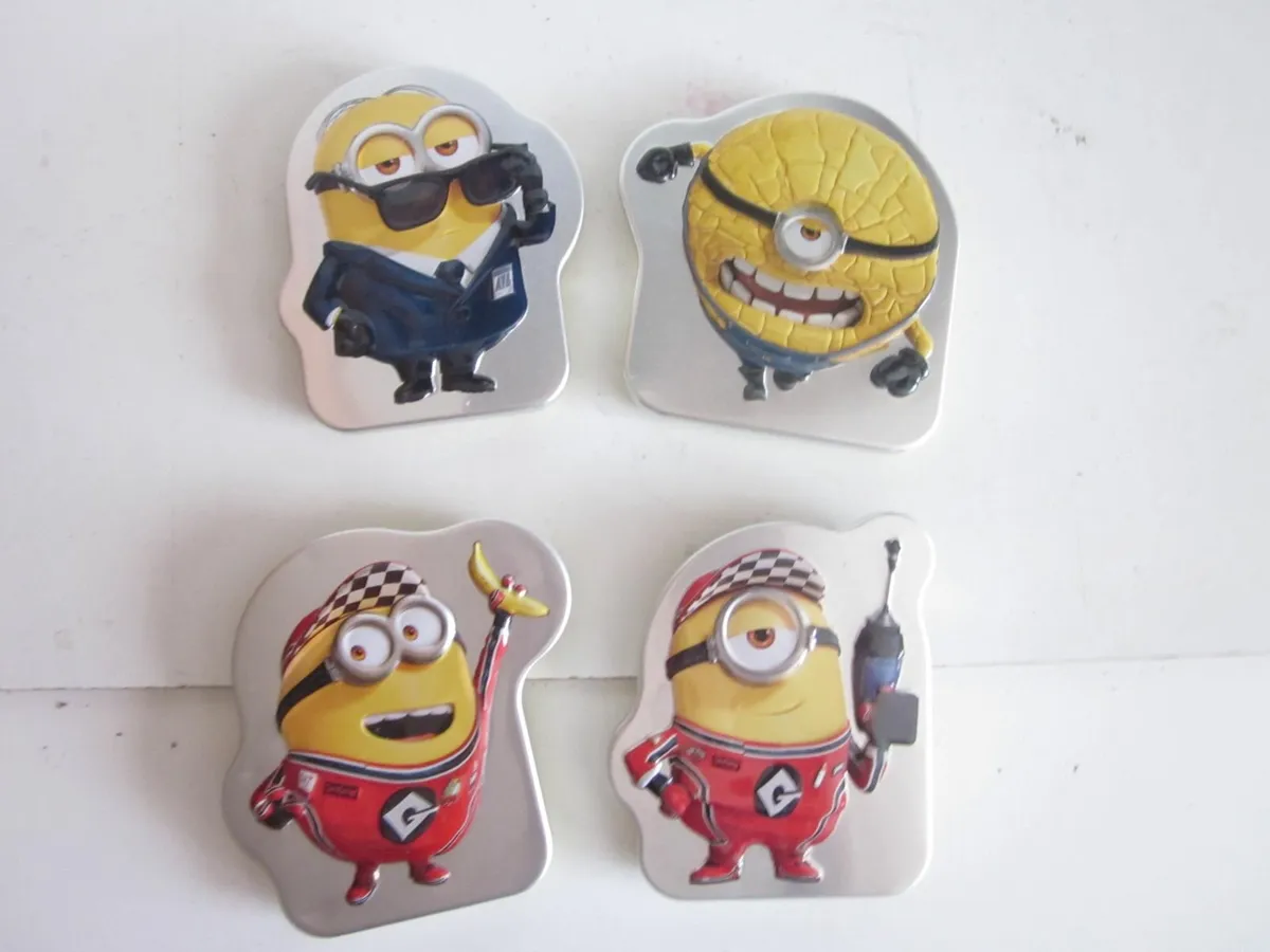 Minions Mc Donalds Tin Box  2024 Happy Meal X4 - Image 1