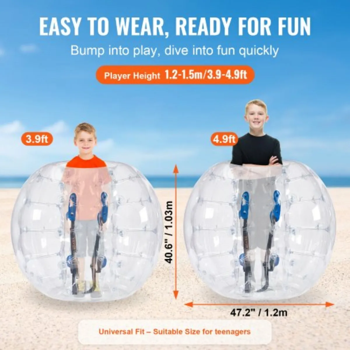 Inflatable Bumper Balls 2-Pack, 4FT/1.2M Body Sumo - Image 3
