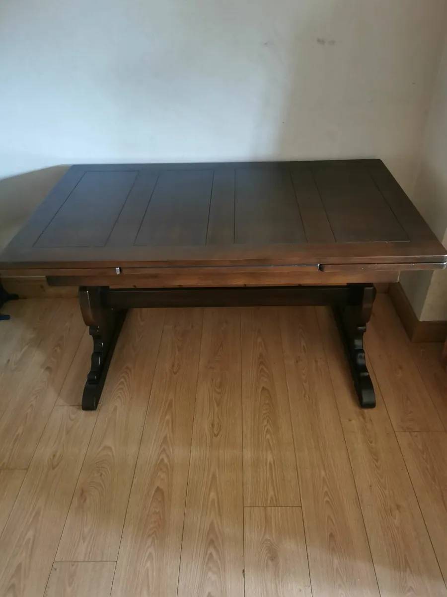 Oak Solid Quality extendable dining table 6-8pers - Image 4