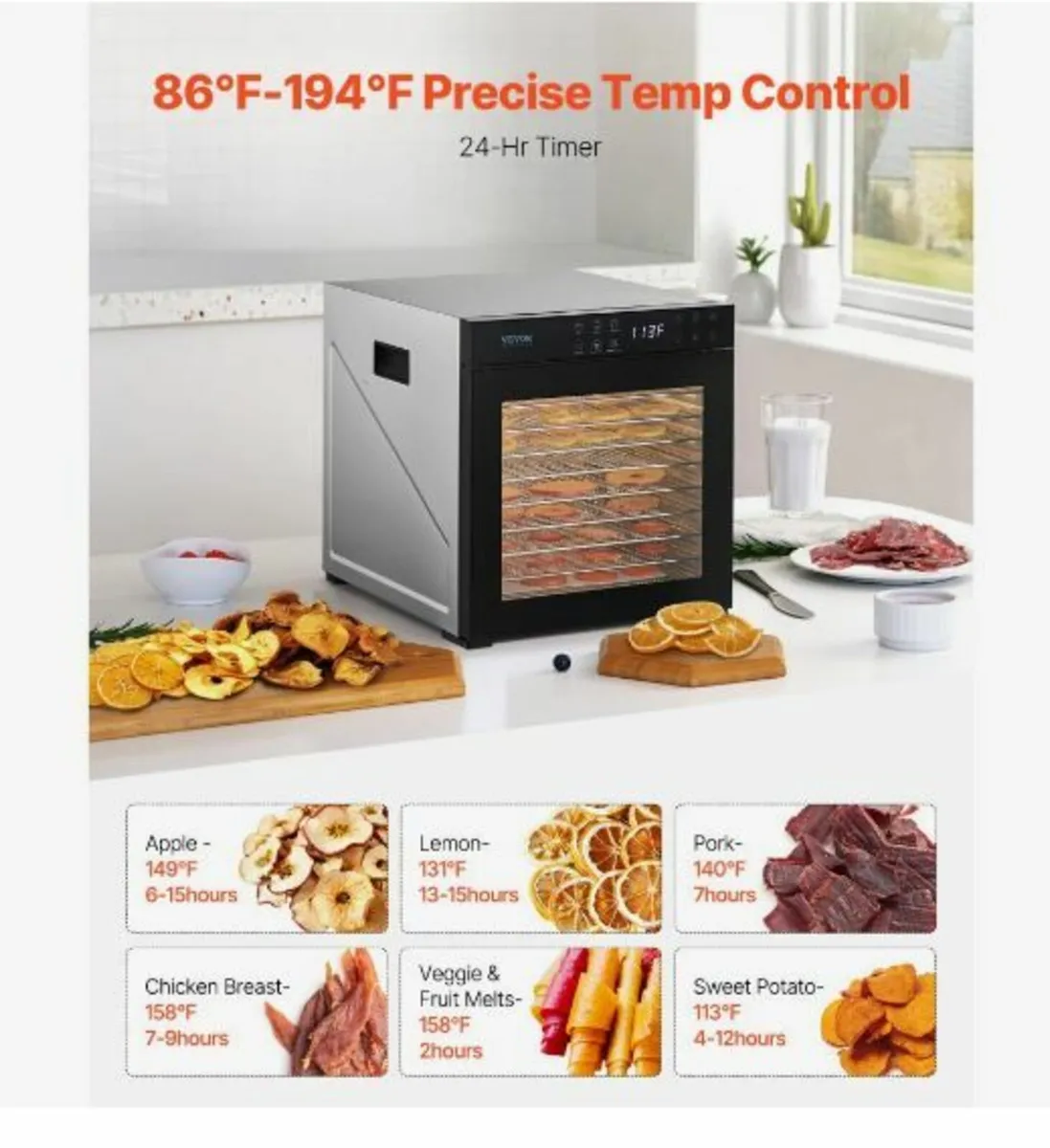 10 Trays Food Dehydrator Machine Stainless Steel - Image 4