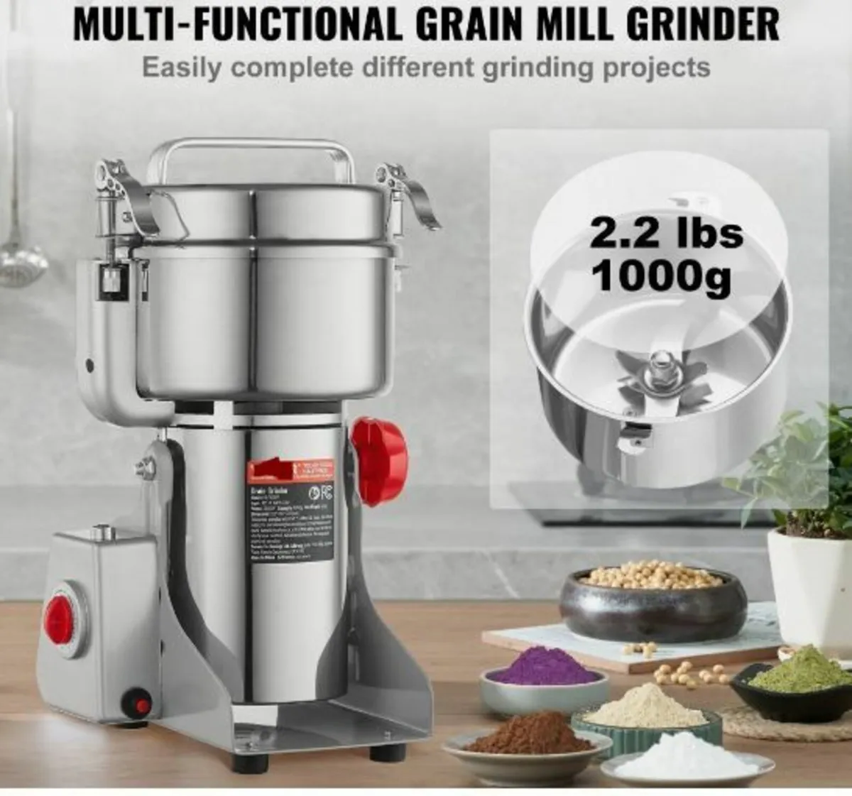 1000g Commercial Spice Grinder - Image 3