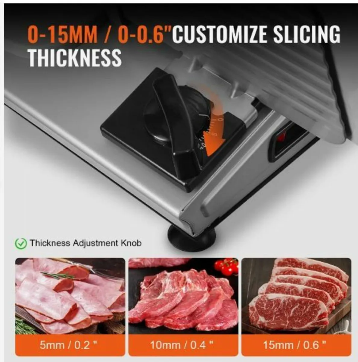Meat Slicer, 180W Electric Deli Food Slicer - Image 2