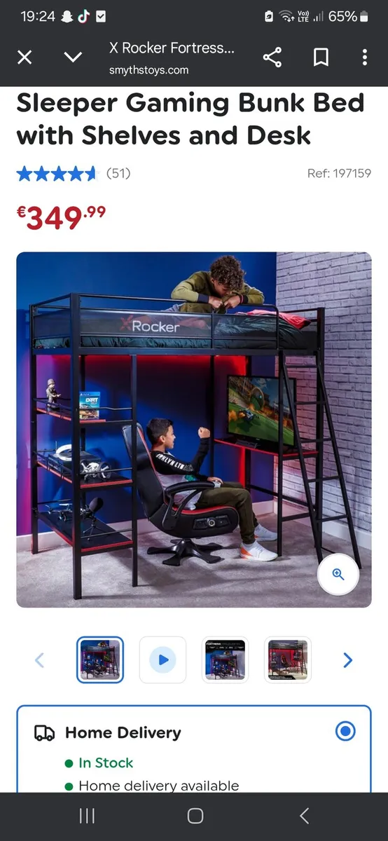 X rocker gaming bed - Image 1