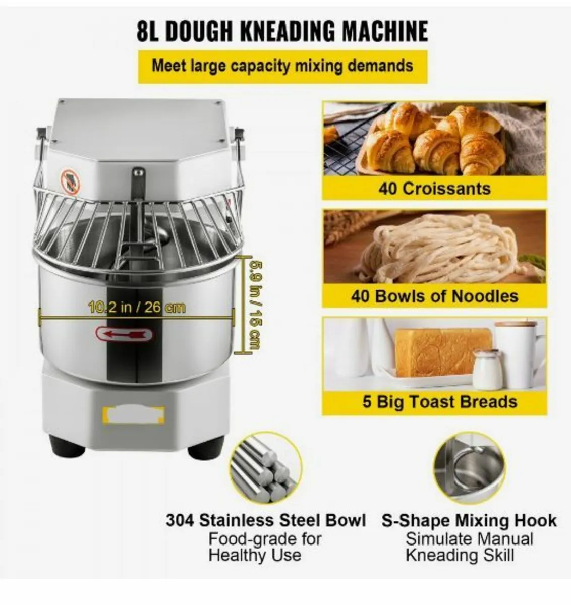 Commercial Dough Food Mixer - Image 3