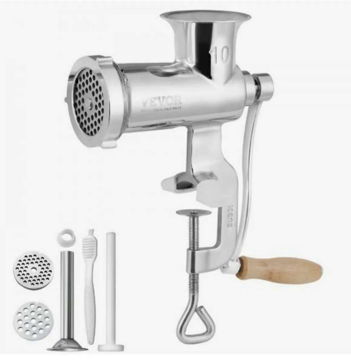 Manual Meat Grinder, All Parts Stainless Steel - Image 1