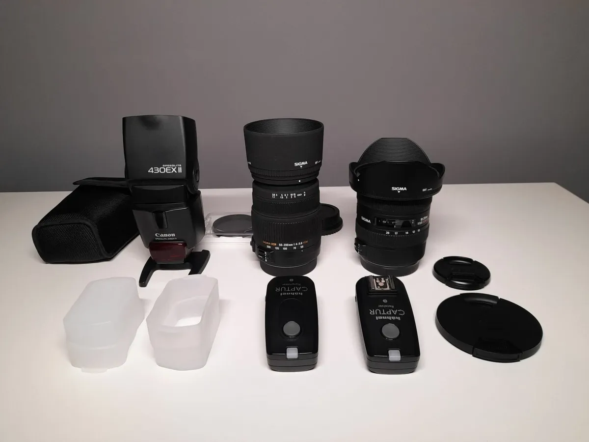 Sigma Lens + Canon 430EX II + Hahnel Captur Contro - Image 1