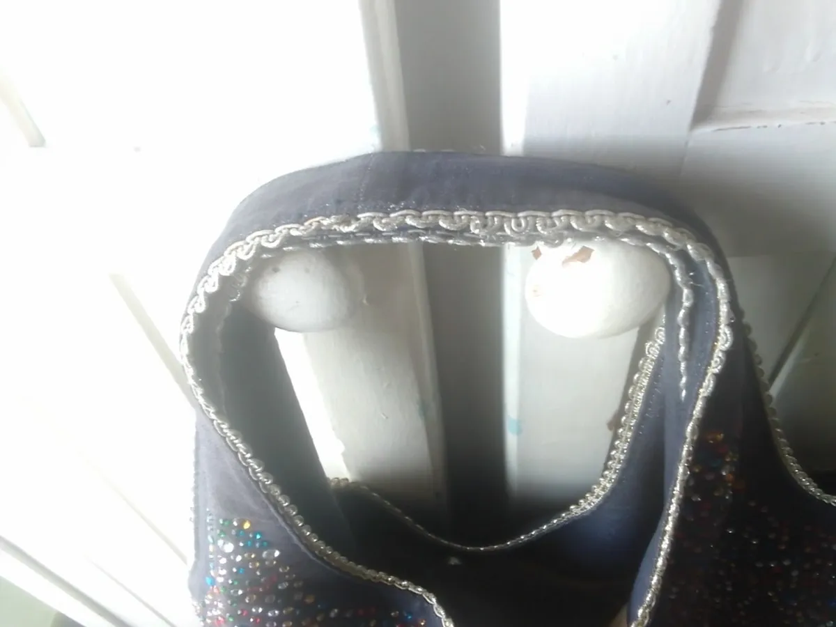 VINTAGE VELIKOKO BLACK DENIM EMBELLISHED BAG - Image 2