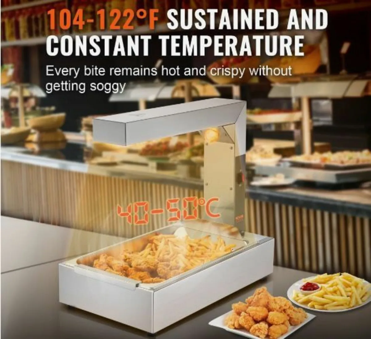 French Fry Food Warmer Electric Chip Warming Light - Image 2