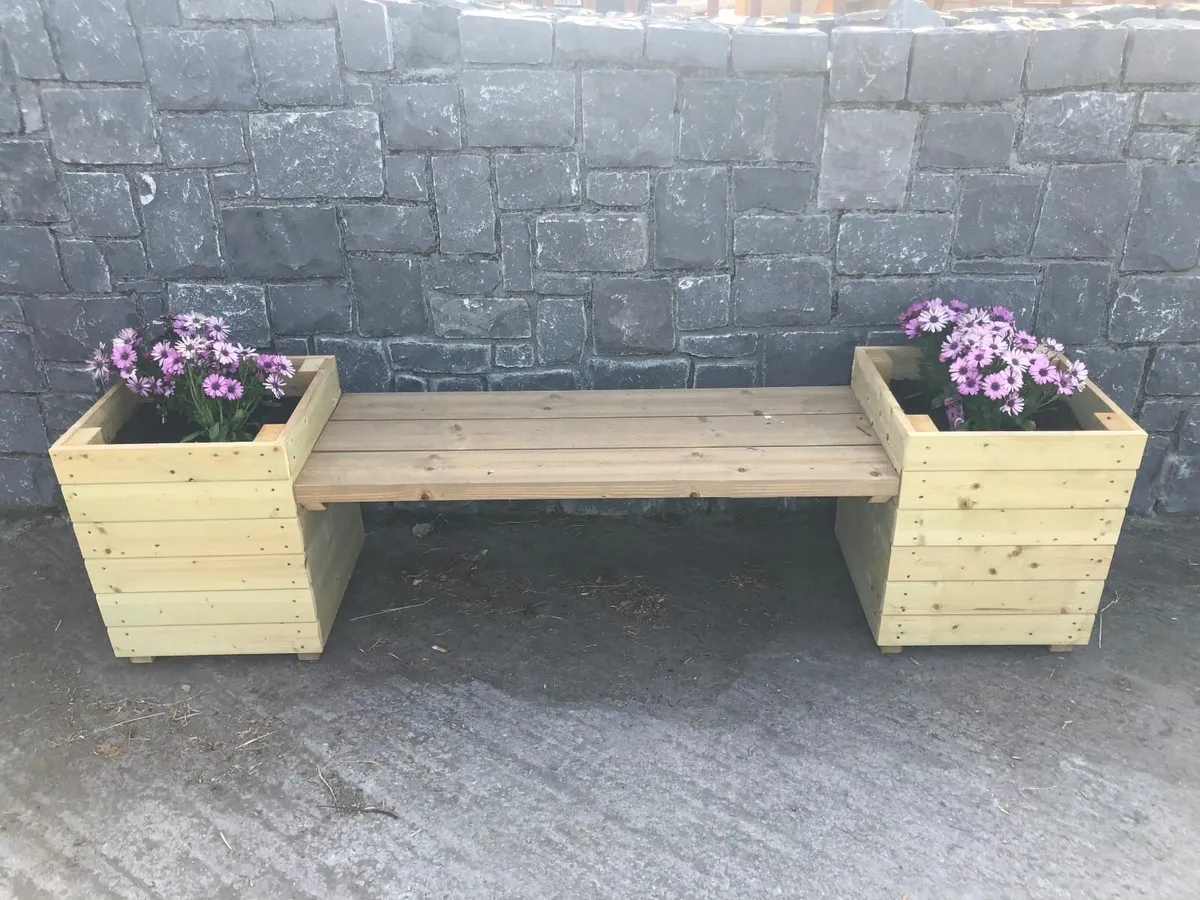 Bench with Planter boxes- made to order - Image 1