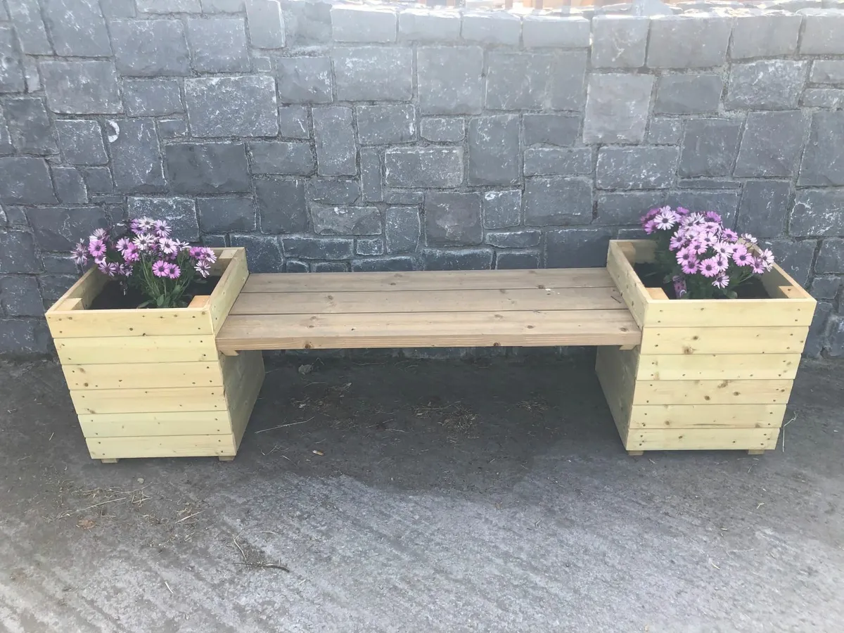 Bench with Planter boxes- made to order - Image 2