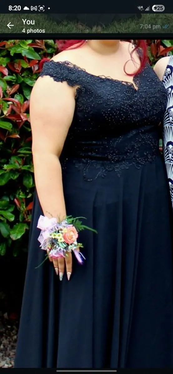 Black vintage beaded curve dress - Image 1