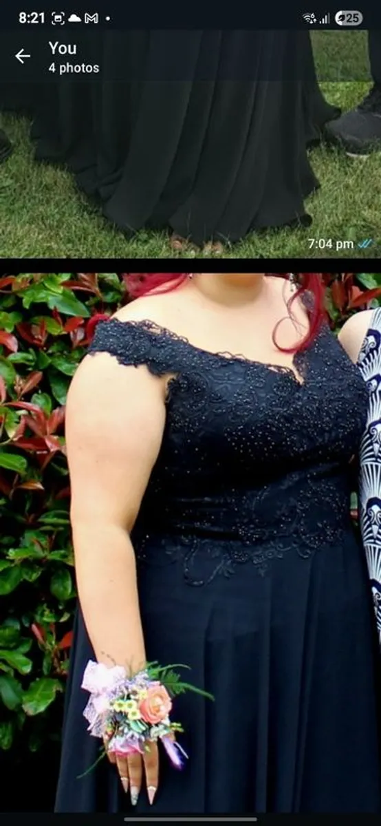 Black vintage beaded curve dress - Image 2