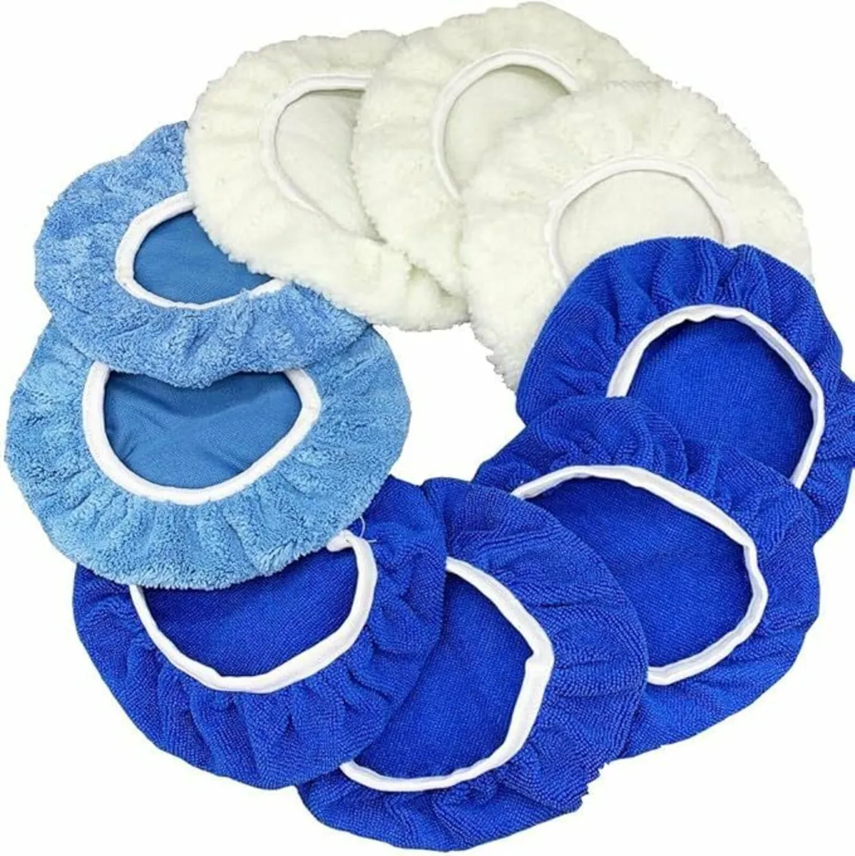 9 to 10 Inches 9Pcs Buffer Waxers Bonnet Set - Image 1