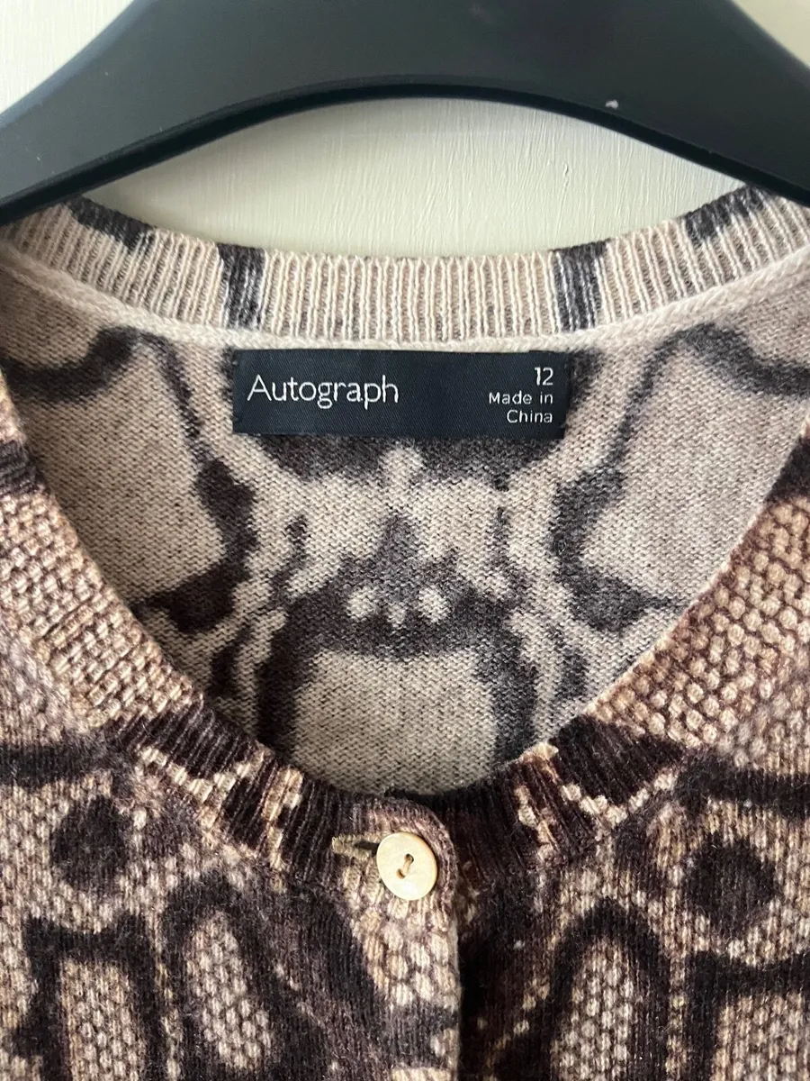 Autograph Cashmere Leopard print cardigan - Image 2