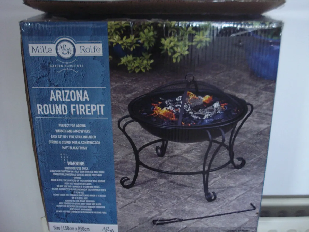 OUTDOOR GARDEN PATIO ROUND FIREPIT. - Image 1