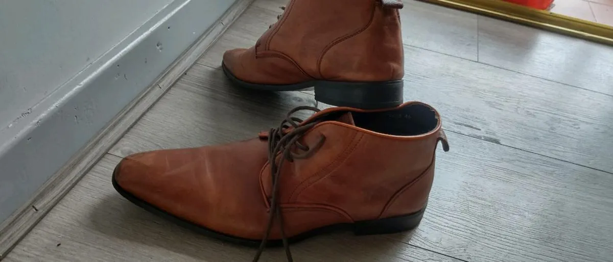 DICE leather man shoes size 46 - Image 3
