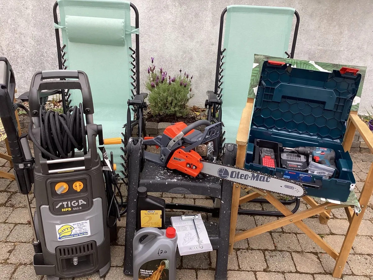 CHAINSAW + POWERWASHER & DRILL - Image 1
