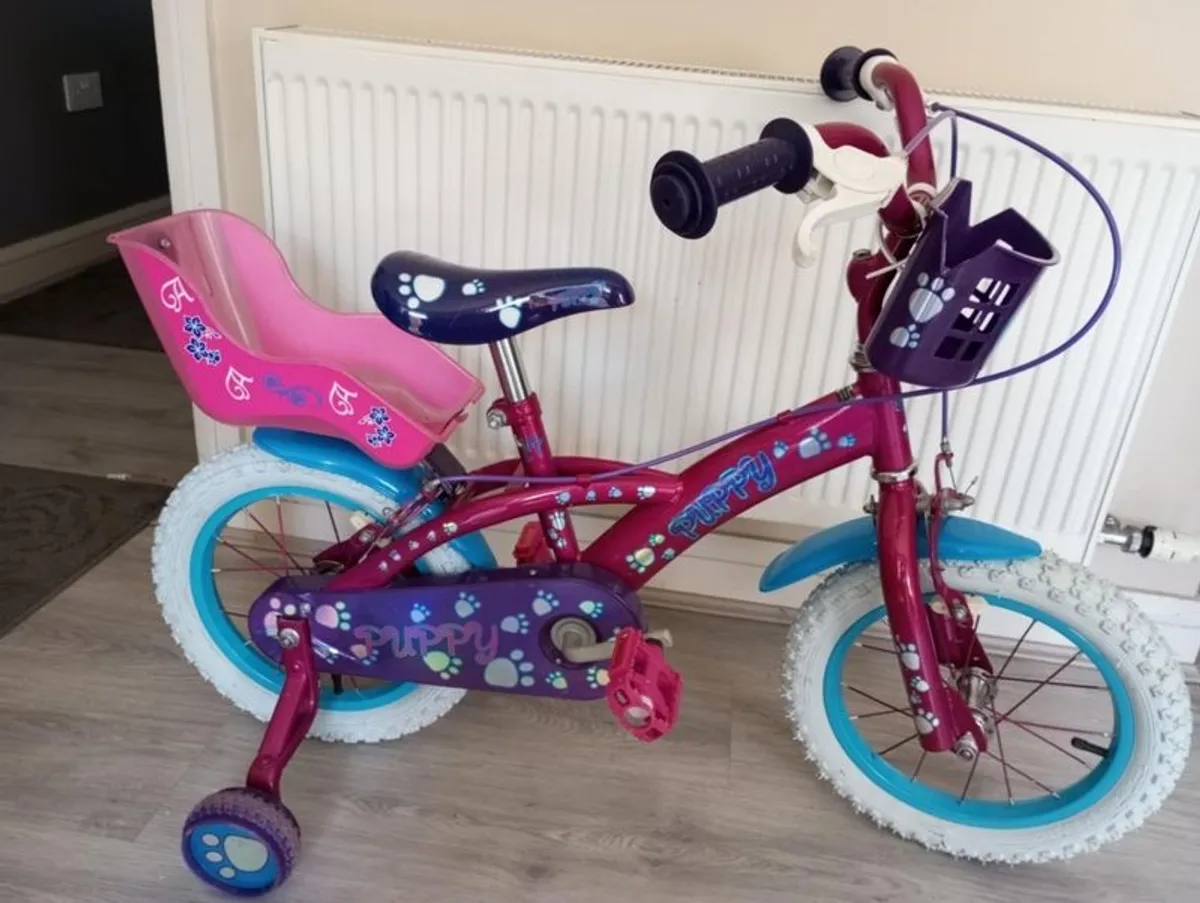 kids puppy bike size 14 inch wheels - Image 1