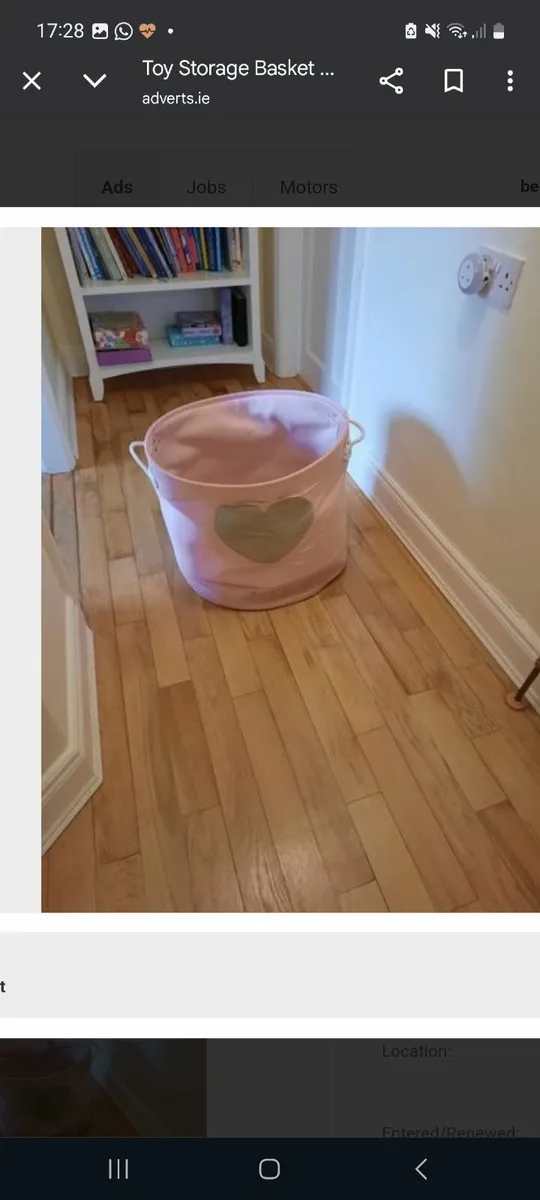 Extra large toy storage basket 54cm by 50 cm - Image 1