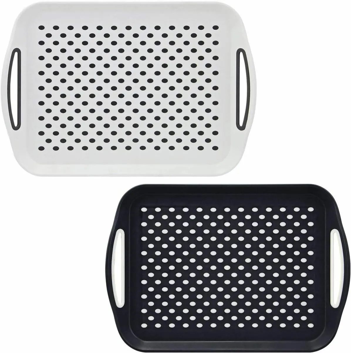 Tray Anti-Slip Plastic Set for Food & Drinks - Image 1