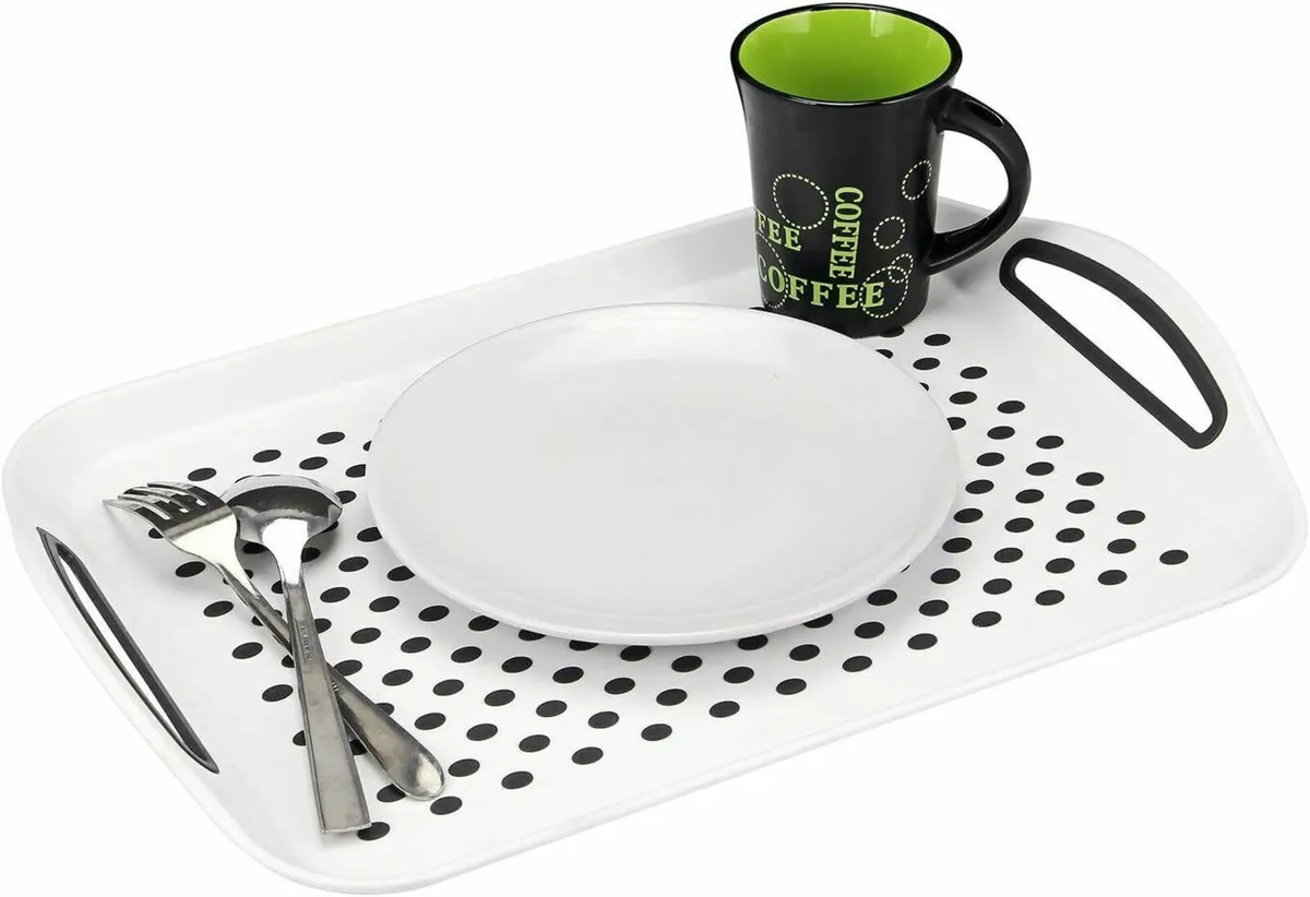 Tray Anti-Slip Plastic Set for Food & Drinks - Image 3