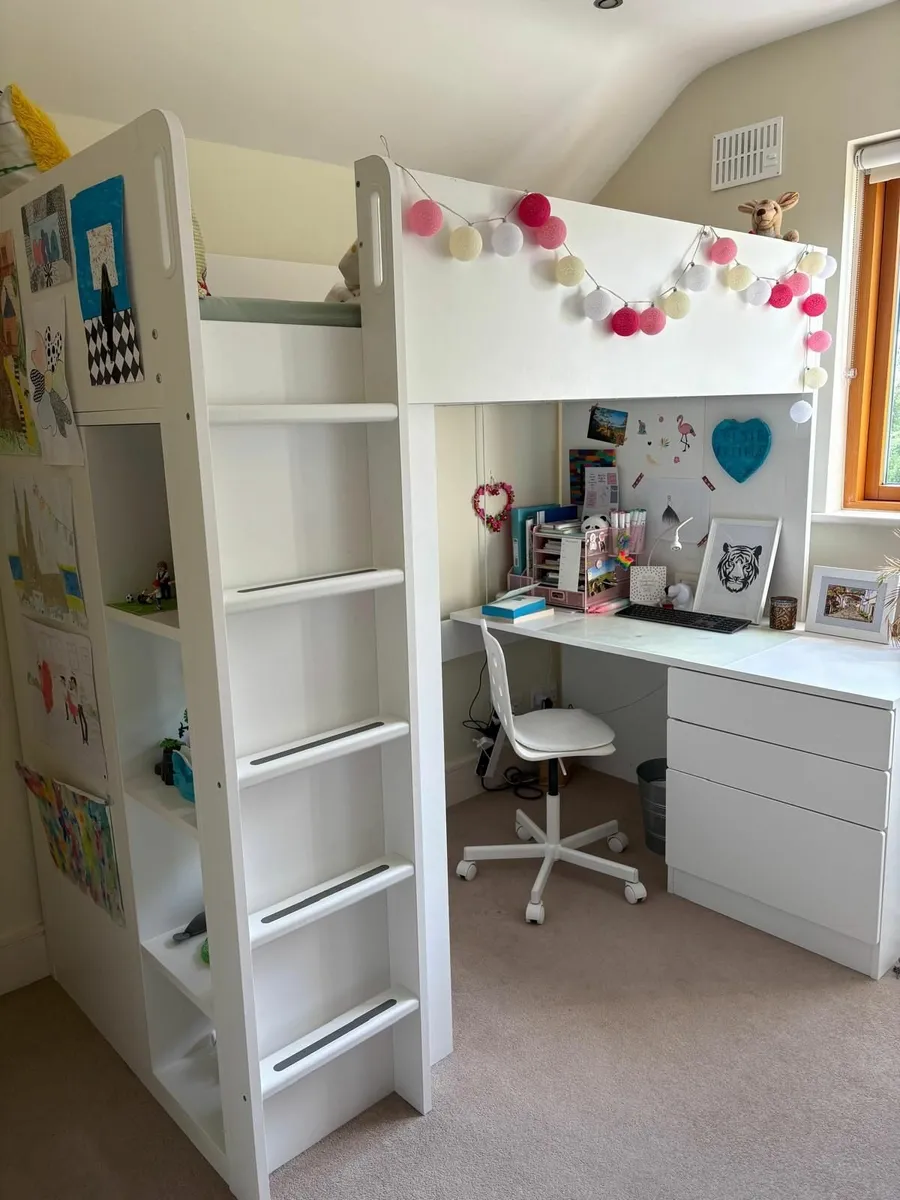Loft bed with desk and storage/wardrobe IKEA - Image 1