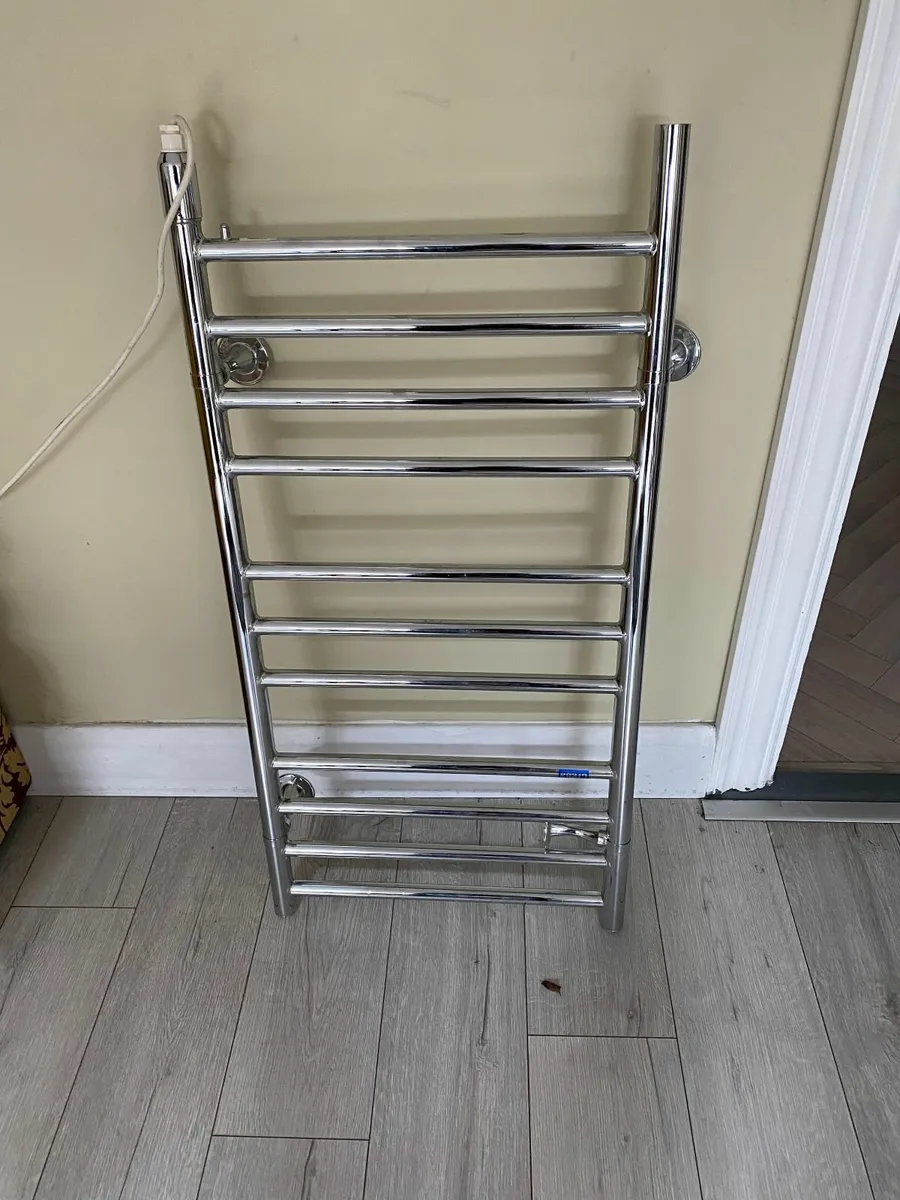 bathroom  electric  towel  rail - Image 1