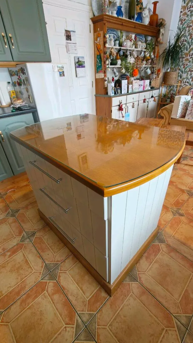 Kitchen Island, Tables, Side board & Lamp - Image 1