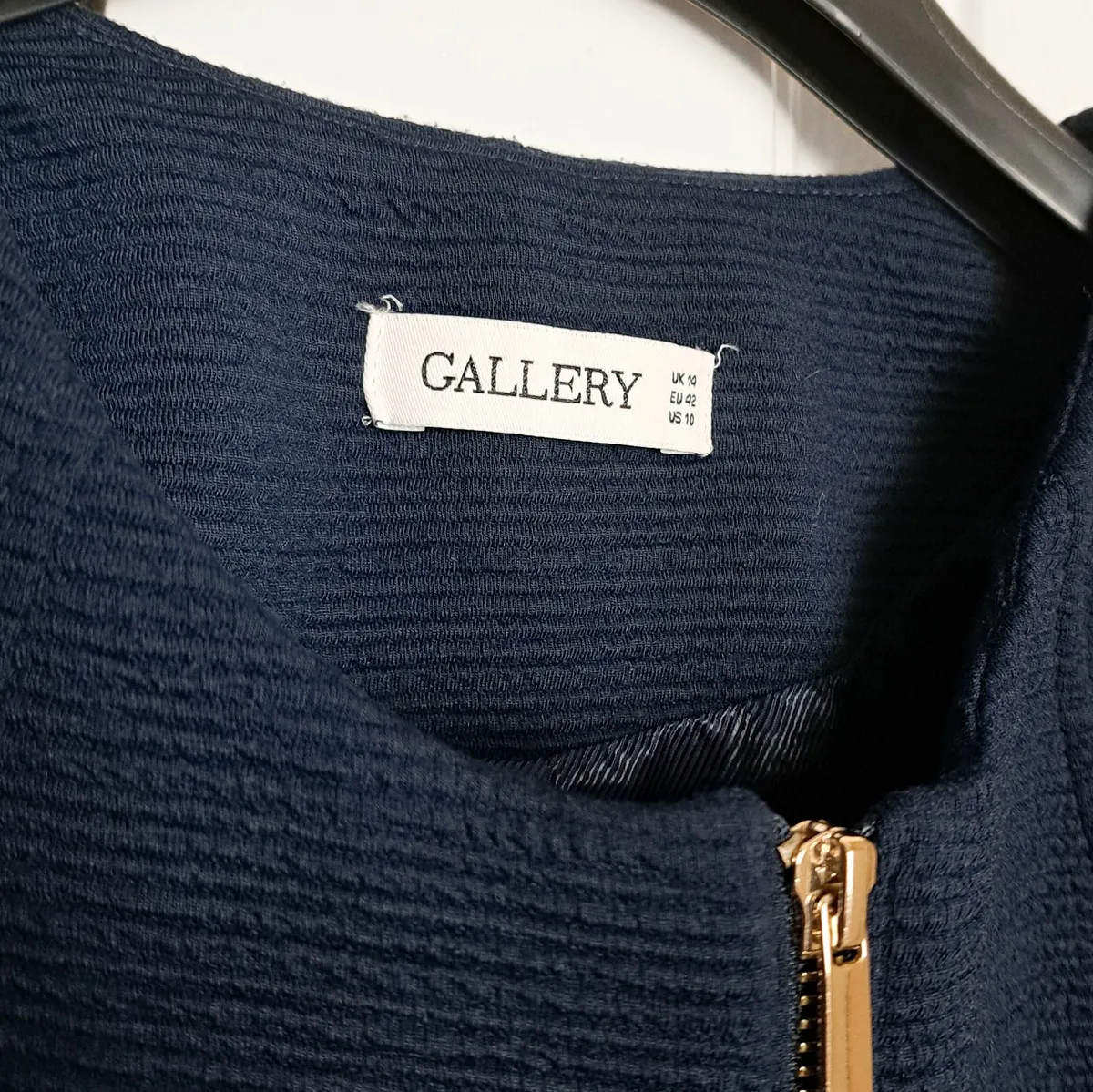 Dunnes Navy Blue Textured Zip Up Jacket 14UK/42EU - Image 2