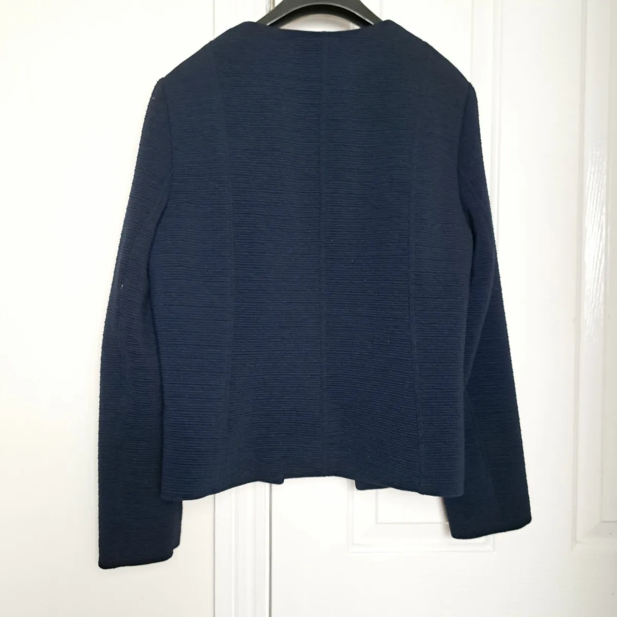 Dunnes Navy Blue Textured Zip Up Jacket 14UK/42EU - Image 3