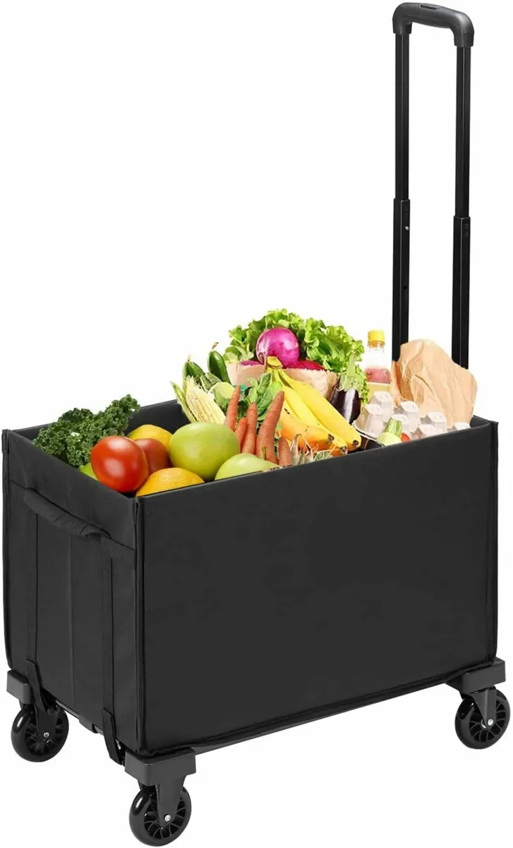 Hand truck with bag for heavy-duty shopping use - Image 3