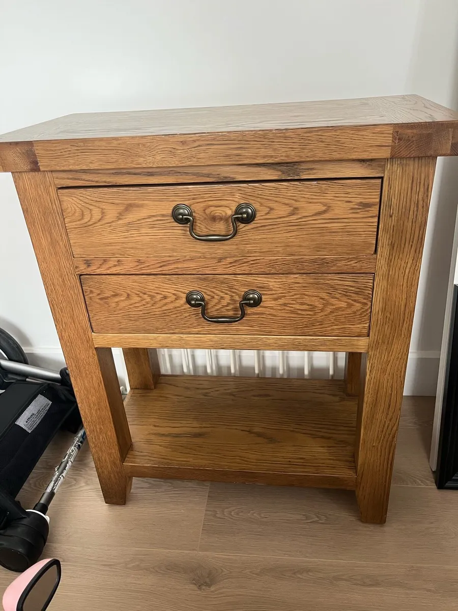Oak Console Table - solid oak - Image 1