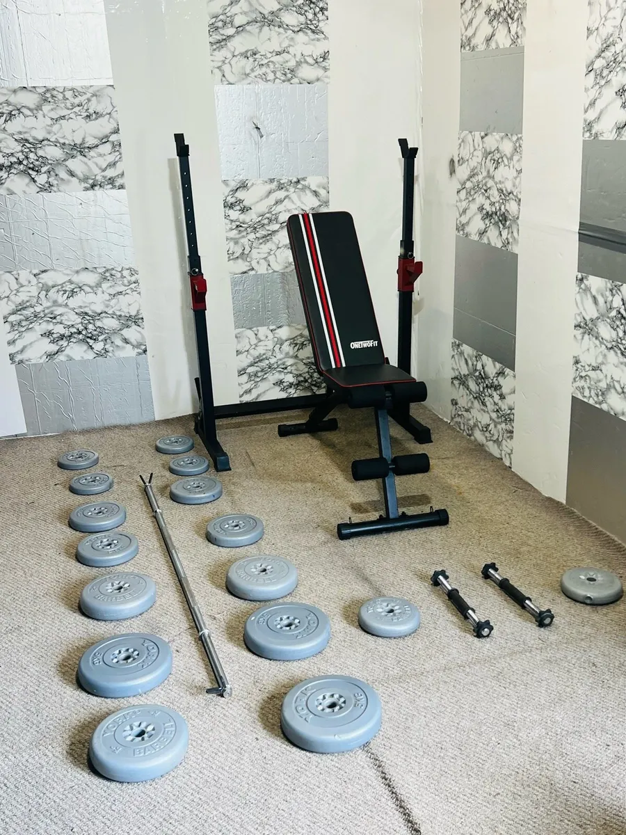 Adjustable rack bench weights barbell dumbbells - Image 3